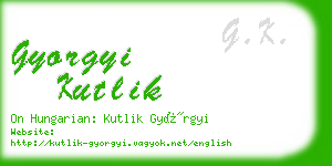 gyorgyi kutlik business card